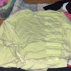 lululemon neon crewneck with logo
